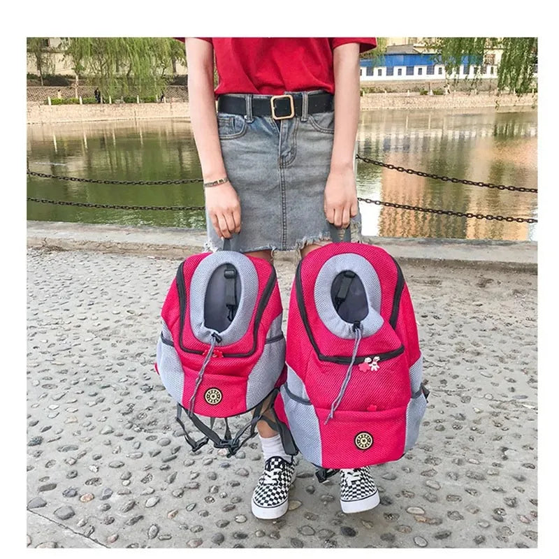 Pet Carrier Backpack – Breathable Front & Back Pack for Small to Medium Dogs and Cats