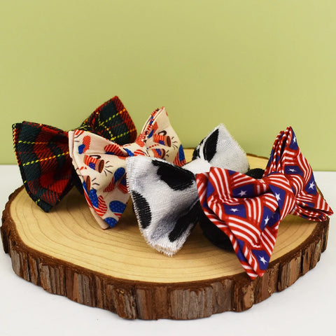Cat Collar Bowknot | Adjustable Safety Personalized Pet Collar - Customized Name | Soft Corduroy with Bell