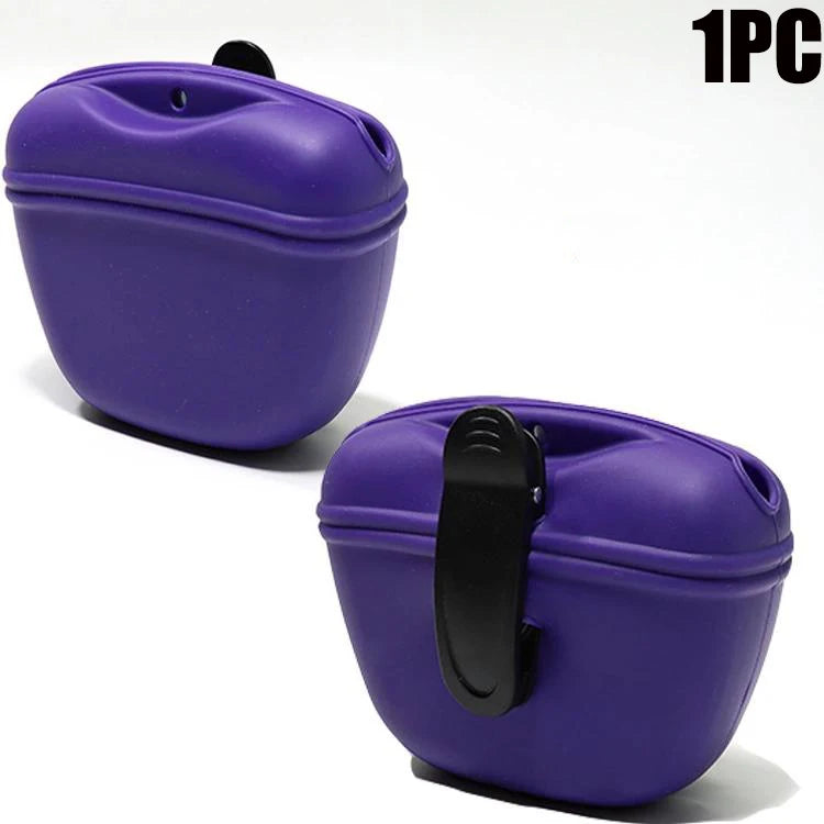 Silicone Dog Training Treat Bag – Magnetic Closure, Clip-On Design, Easy Access