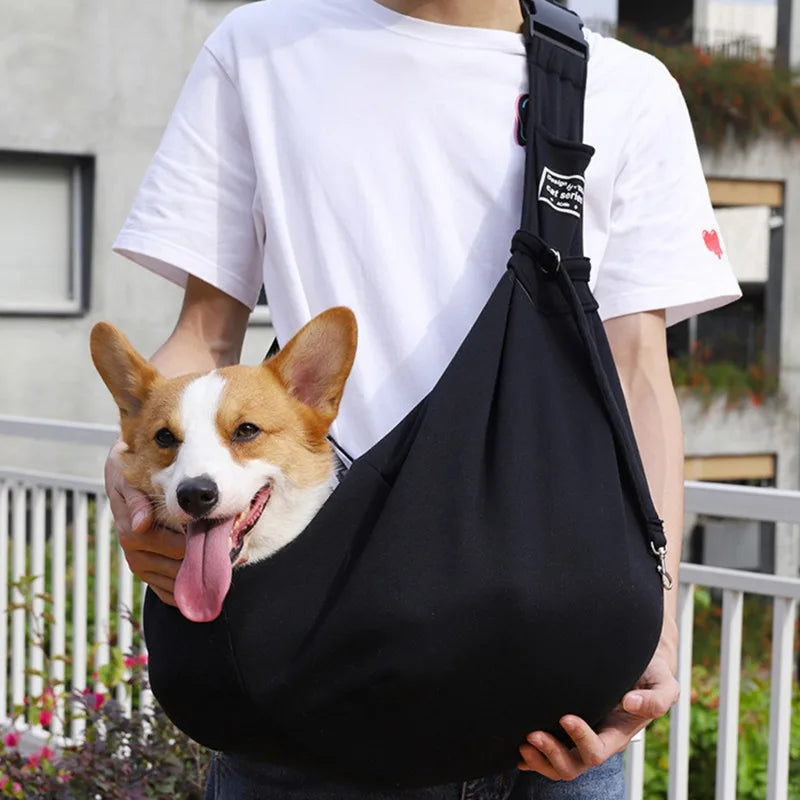 Adjustable Pet Carrier Sling Bag – Soft, Breathable Shoulder Tote for Small Dogs & Cats