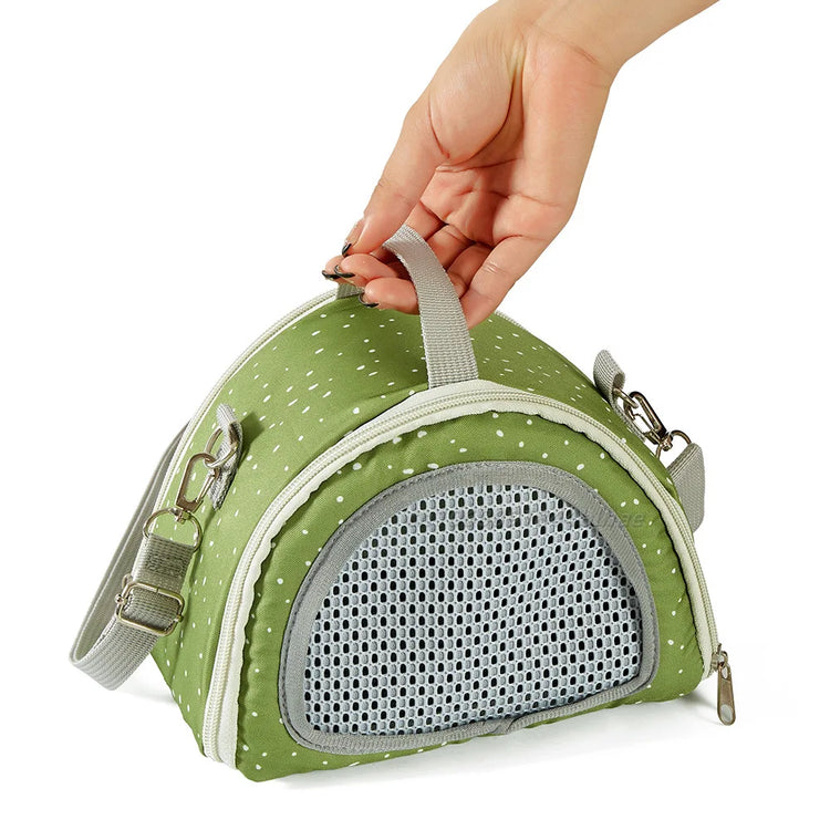 Portable Breathable Small Pet Carrier Bag – Travel Backpack for Hamsters, Guinea Pigs, Rabbits, Reptiles, and More
