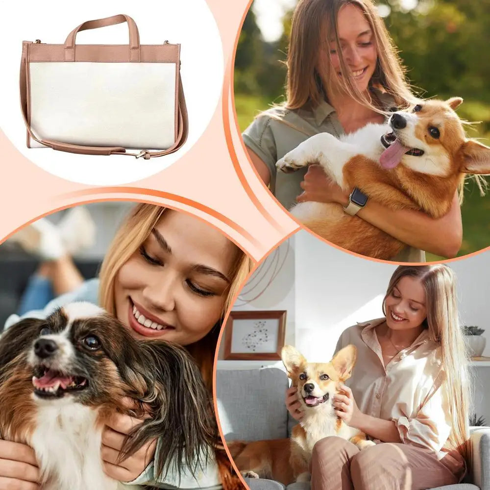 Puppy Travel Bag – Soft, Breathable PU Leather Dog Carry Bag for Small Pets