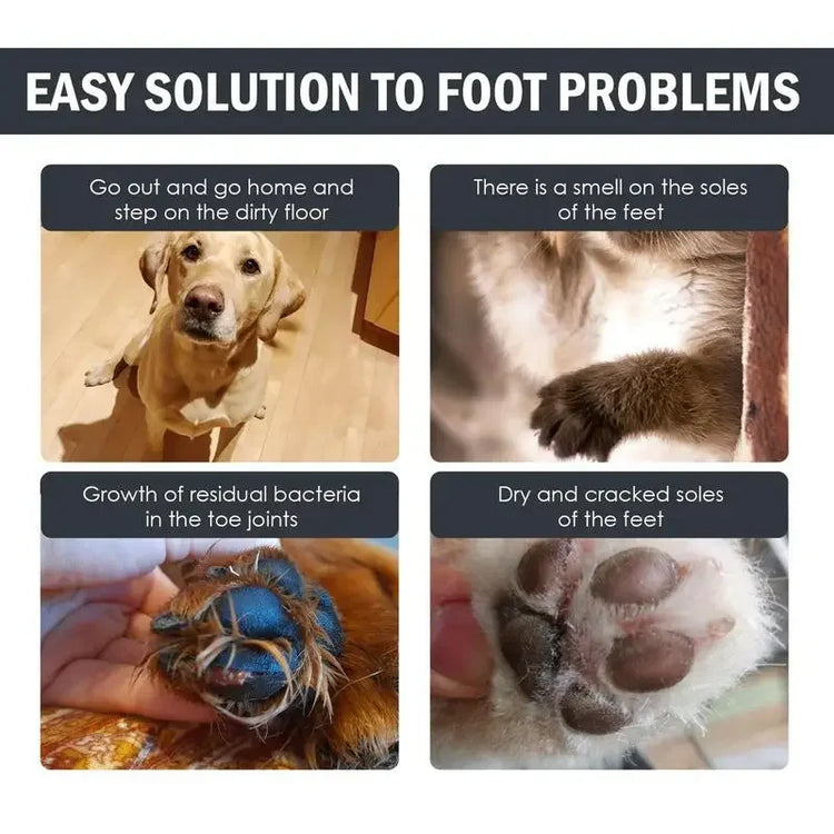 Pet Foot Cleaner Foam with Silicone Brush – Gentle, No-Rinse Paw Cleaner for Dogs & Cats