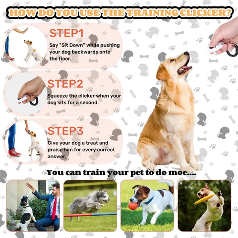 Dog Training Clicker with Adjustable Wrist Strap – Pet Training Aid Tool