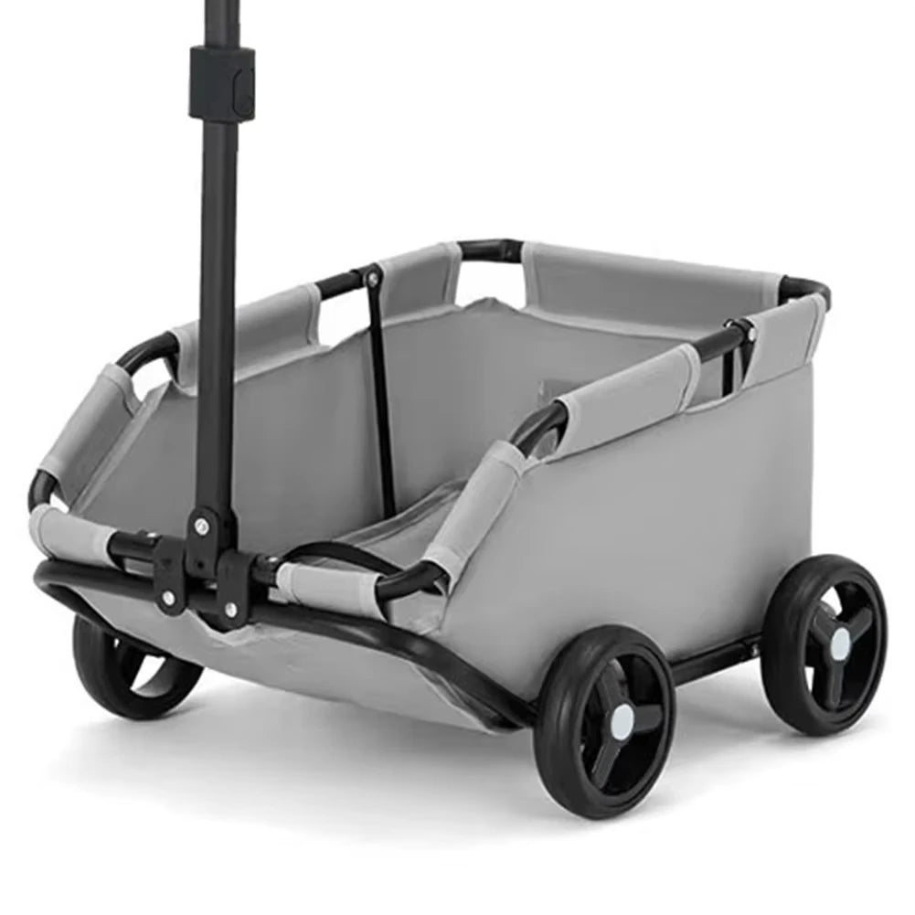 Foldable Small Pet Stroller with 4 Wheels – Breathable Dog and Cat Carrier Cart for Puppies and Kittens