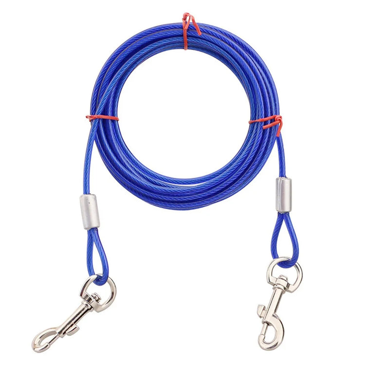 Heavy-Duty Double Dog Leash – Durable Steel Wire, Chew-Resistant, Quick Release