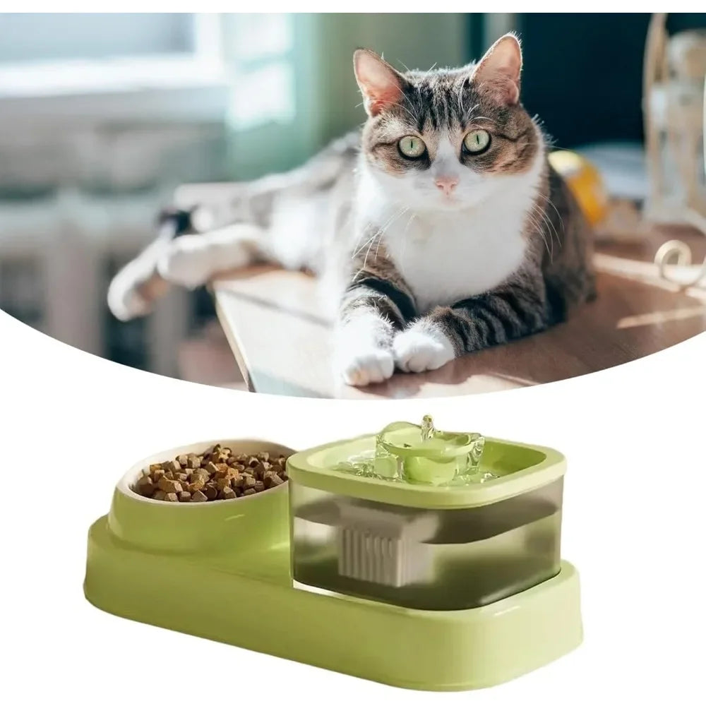 Large Dog Bowl | Cats Food Bowls | 2 in 1 Pet Feeders | Water Fountain & Food Container | Automatic Feeder & Waterer | Pet Feeding Supplies