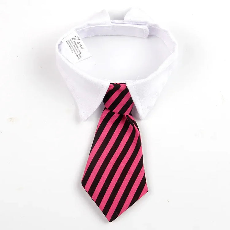 Gift Pet Dog/Cat Formal Necktie | Tuxedo Bow Tie - Black and Red Collar for Dog/Cat | Pet Accessories for Wedding, Holiday, and Party