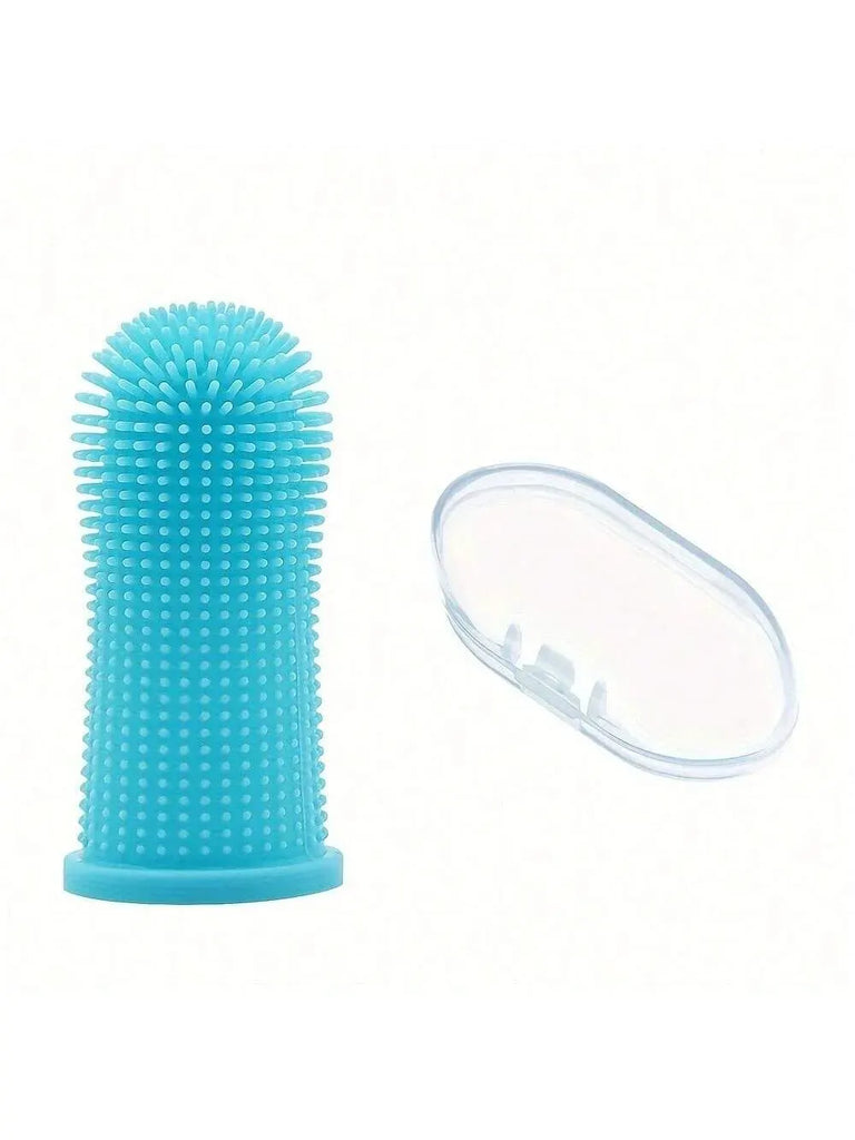 Pet Finger Toothbrush | Oral Cleaning for Cats & Dogs | Silicone Bristle Toothbrush | Dental Care Cleaning Products