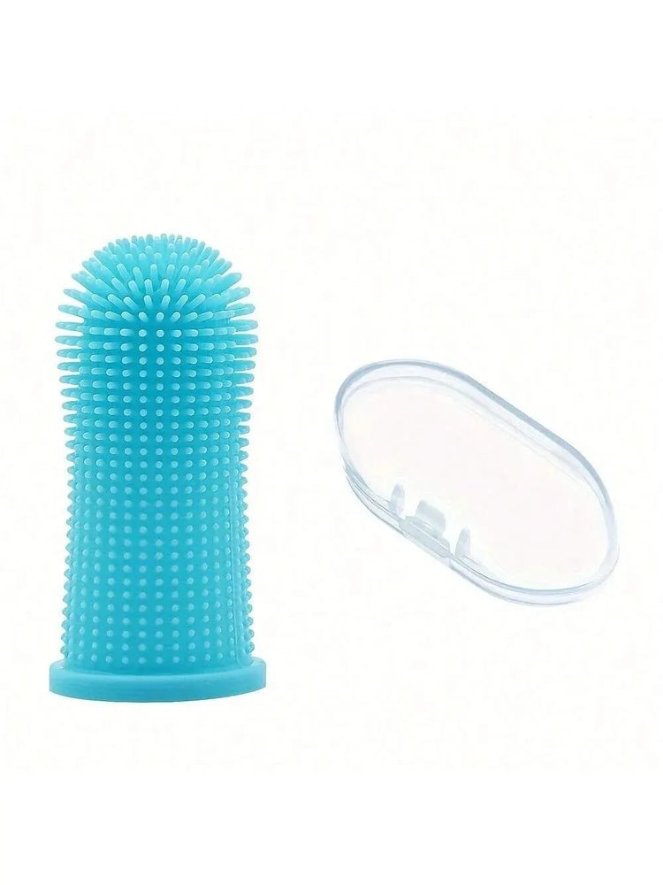 Pet Finger Toothbrush | Oral Cleaning for Cats & Dogs | Silicone Bristle Toothbrush | Dental Care Cleaning Products