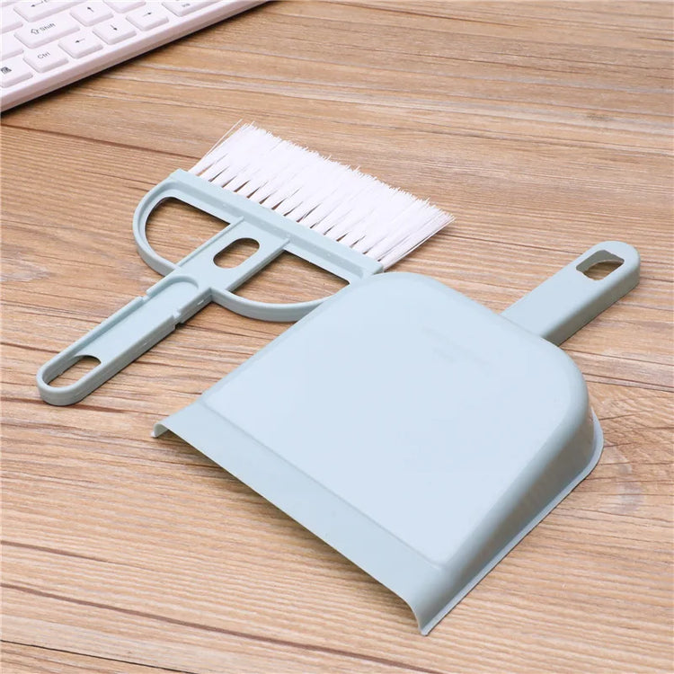 Blue Mini Desktop Cleaning Brush | Pet Mini Broom Set | Dog/Cat Cleaning & Disinfection | Household Cleaning Products