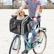 Multifunctional Soft-Sided Dog Bike Basket – Expandable Pet Carrier Backpack with 4 Open Doors