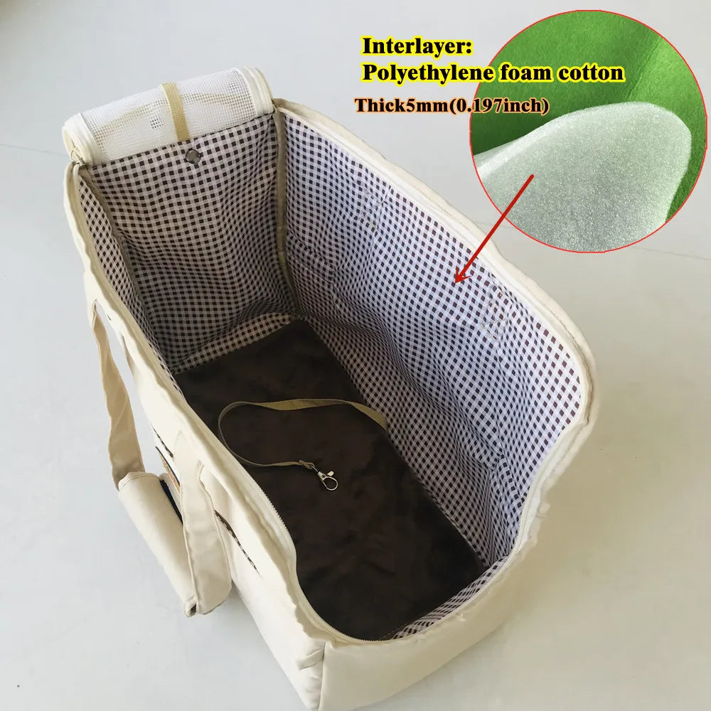 Portable Soft-Sided Pet Carrier Bag – Breathable Travel Duffle for Small Dogs and Cats