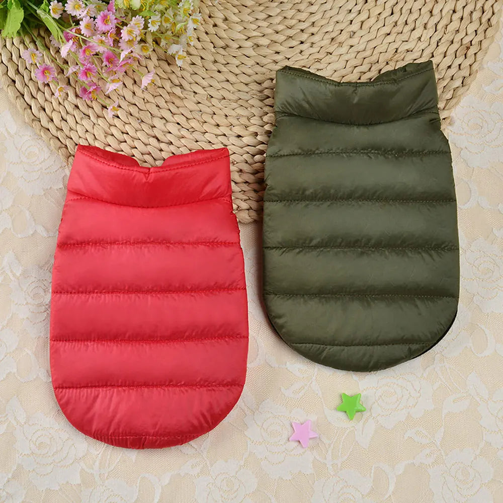 Winter Clothes for Cats & Dogs | Warm Down Jacket Vest | Lightweight Windproof Coat for Small/Medium Pets