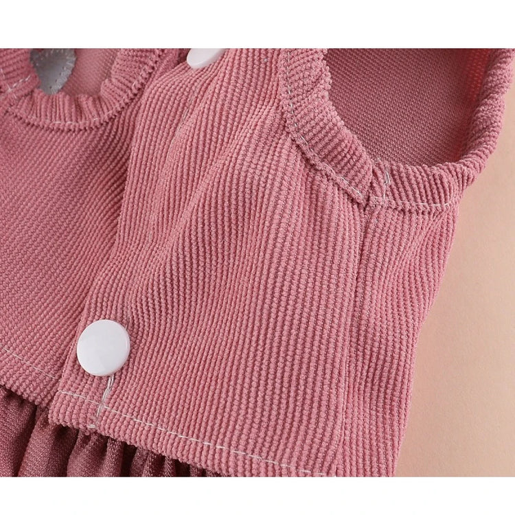 Pet Cat Dress | Dog Clothes Summer | Cute Corduroy Sleeveless Skirt | Puppy Kitten Clothing | Small Dogs Yorkie Apparel | Pet Harness Dresses