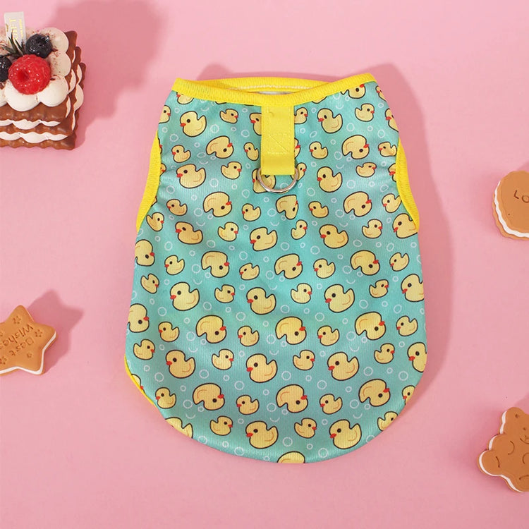 Cartoon Pet Dog Clothes | Puppy Soft Vests | Summer Casual T-Shirt for Small Dogs- Pet Supplies