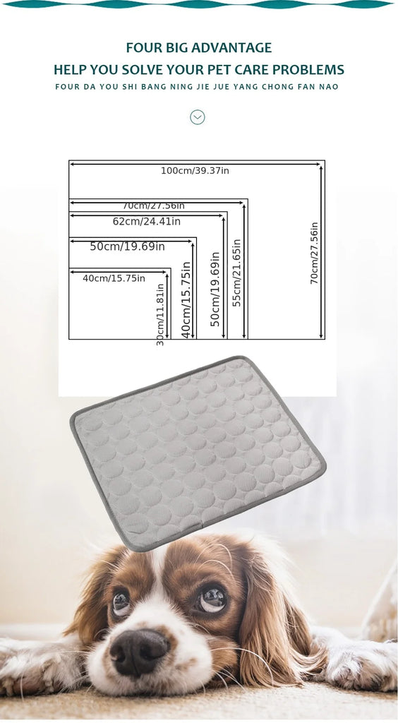 Pet Cooling Mat – Summer Extra Large Cooling Pad for Dogs & Cats
