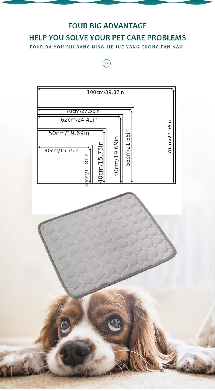 Pet Cooling Mat – Summer Extra Large Cooling Pad for Dogs & Cats