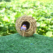 2024 Handwoven Reed Grass Bird Nest – Hanging Hummingbird Egg Cage for Outdoor Decor, Small Parrots & Garden Wildlife (Multiple Sizes)