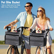 Multifunctional Soft-Sided Dog Bike Basket – Expandable Pet Carrier Backpack with 4 Open Doors