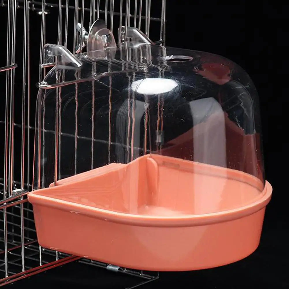 Hanging Bird Bath Box | Parakeet Shower Cage Bath | Bird Bathtub for Canary, Cockatiel, Budgerigar, Small Parrots