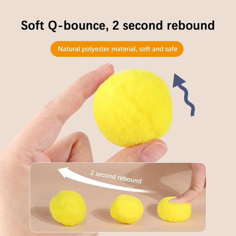 Cat Interactive Toy | Ball Launcher for Kittens | Silent Shooting Gun with Plush Balls | Pet Training Game | Fun Cat Toy Set | 20pcs Balls + 1 Launcher