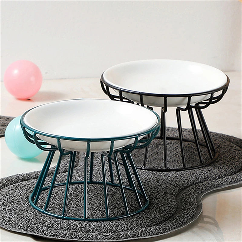 Cat Lift Bowl — Metal Stand Only | Elevated Feeder Base for Cats/Dogs | Pet Food & Snack Dish Holder | Puppy/Kitten Feeding Accessories