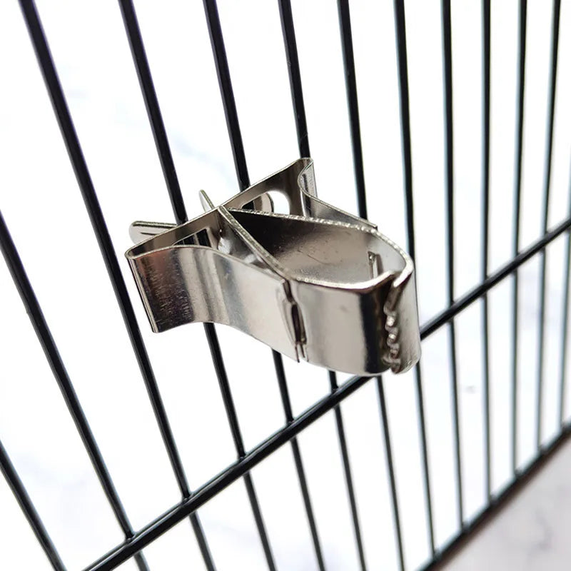 1/6/12pcs Bird Food Holder | Parrot Feeding Clip | Fruit Vegetable Clamp | Cuttlefish Bone Feeder | Cage Mount Tool for Pet Birds