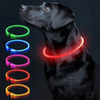 LED Luminous Dog Collar Light Rechargeable Flashing Safety Collar for Nighttime Walking