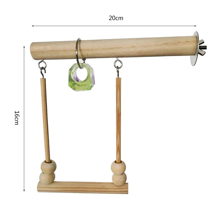 Parrots Toys | Bird Swing Exercise Climbing Playstand - Hanging Ladder Bridge | Wooden Hammock Toy with Bells for Parrot & Macaw