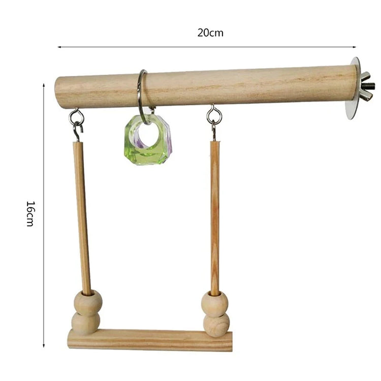 Parrots Toys | Bird Swing Exercise Climbing Playstand - Hanging Ladder Bridge | Wooden Hammock Toy with Bells for Parrot & Macaw