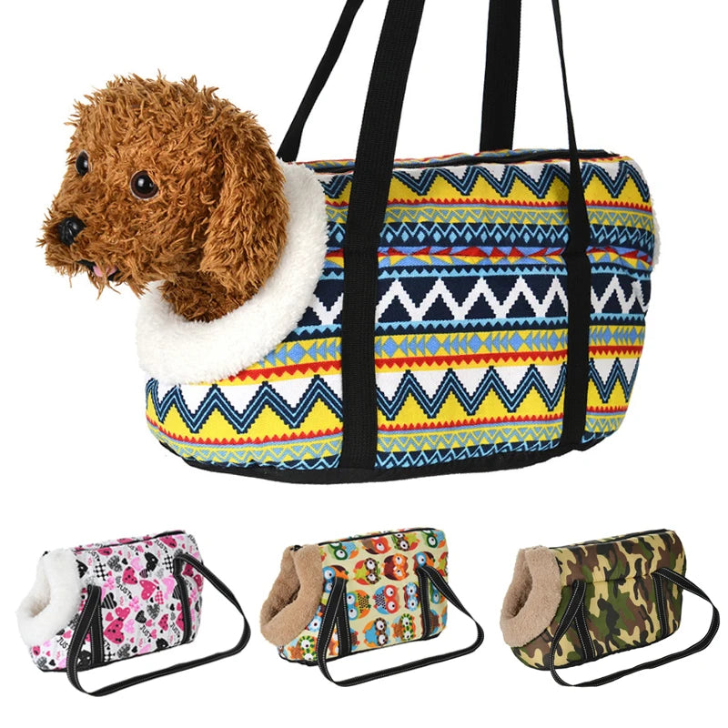 Classic Pet Carrier Sling Bag for Small Dogs – Soft, Portable Puppy and Cat Travel Bag