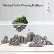 Fish Tank Artificial Stone Decoration – Miniature Floating Moss Rock with Cave Hideout for Aquarium Landscaping