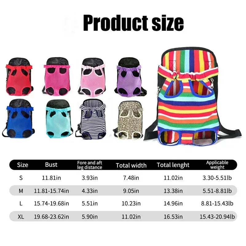 Breathable Dog Carrier Backpack for Small Dogs and Cats – Lightweight Pet Travel Backpack