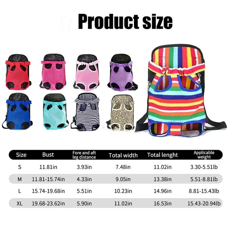 Breathable Dog Carrier Backpack for Small Dogs and Cats – Lightweight Pet Travel Backpack