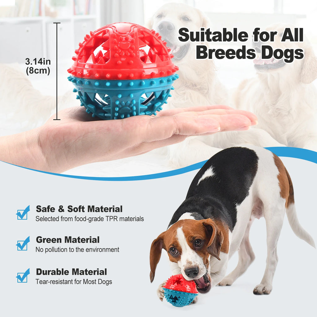 COOLPLAY Dog Chew Toy – Interactive Teeth Cleaning Sound Ball with Treat Dispensing