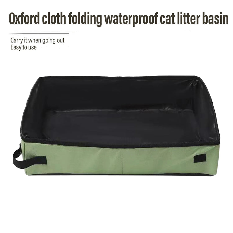 Portable Cat Travel Litter Box | Leak-Proof & Lightweight | Collapsible Litter Carrier | Suitable for Car Box
