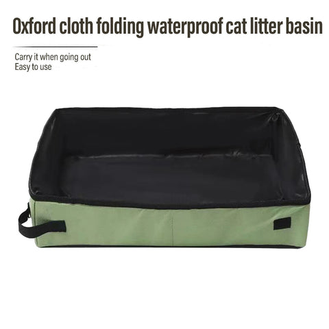 Portable Cat Travel Litter Box | Leak-Proof & Lightweight | Collapsible Litter Carrier | Suitable for Car Box
