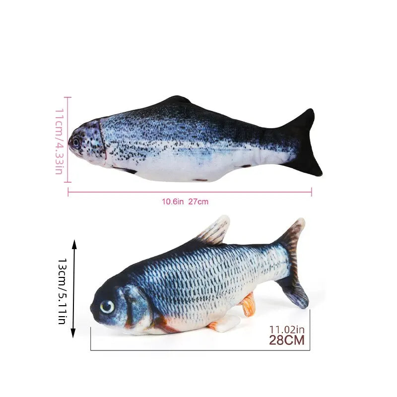 Cat/Dog Toy – USB Charging Electric Floppy Fish | Simulation Interactive Pet Chew Toy | Teeth Grinding & Training Play Toy