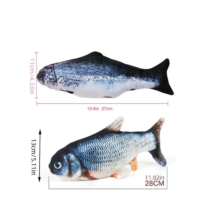 Cat/Dog Toy – USB Charging Electric Floppy Fish | Simulation Interactive Pet Chew Toy | Teeth Grinding & Training Play Toy