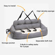 Large Dog Car Seat Carrier – Foldable Pet Travel Bed with Safety Straps & Washable Cover