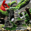 Aquarium Sandstone Decoration – Mountain View Resin Rocks with Caves, Fish & Shrimp Shelter, 11cm