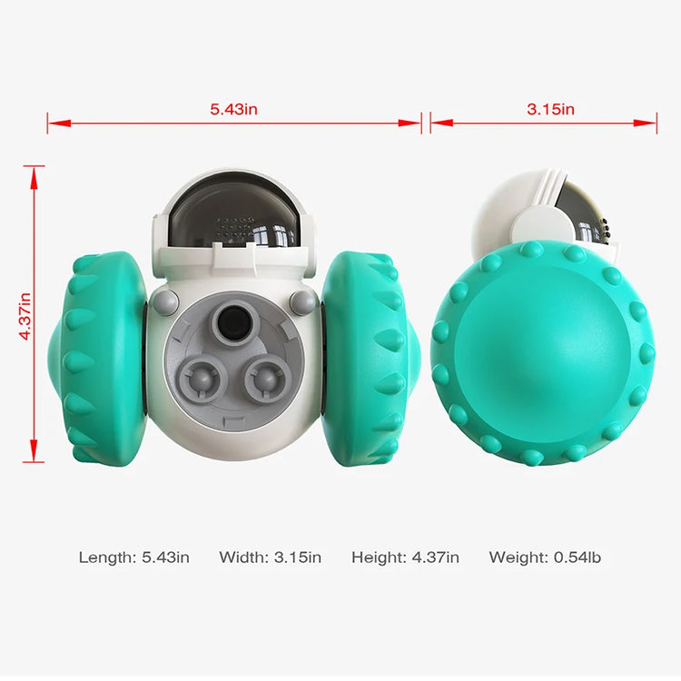 Interactive Tumbler Dog Food Dispenser – Slow Feeder Puzzle Toy for Dogs & Cats