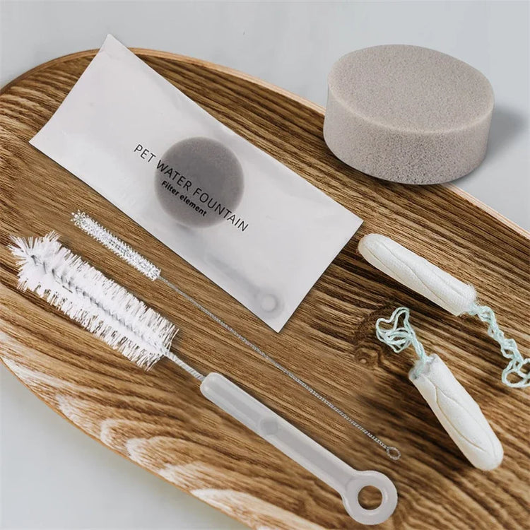 Cat Water Fountain Accessories | Cleaning Brush Set for Pet Water Dispenser | Pump Tube Bottle Nozzle Cleaner Tools