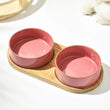 Cat Bowl | Cat Food Bowl | Ceramic Pet Food & Water Feeder | For Small & Medium-Sized Dogs | Spine Protection | Rollover Prevention