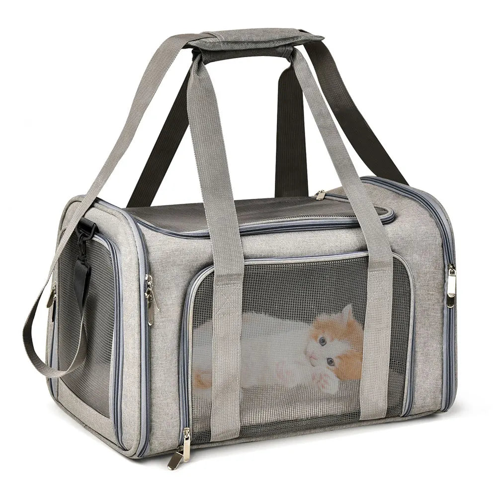 Airline Approved Soft-Side Pet Carrier Bag for Small Dogs and Cats – Breathable, Lightweight Travel Backpack