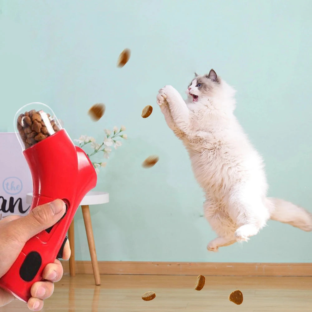 Dog Food Training Equipment  Portable Interactive Treat Pet Food Dispenser Launcher Gun Pet Snack Feeder Tool Pets Supplies