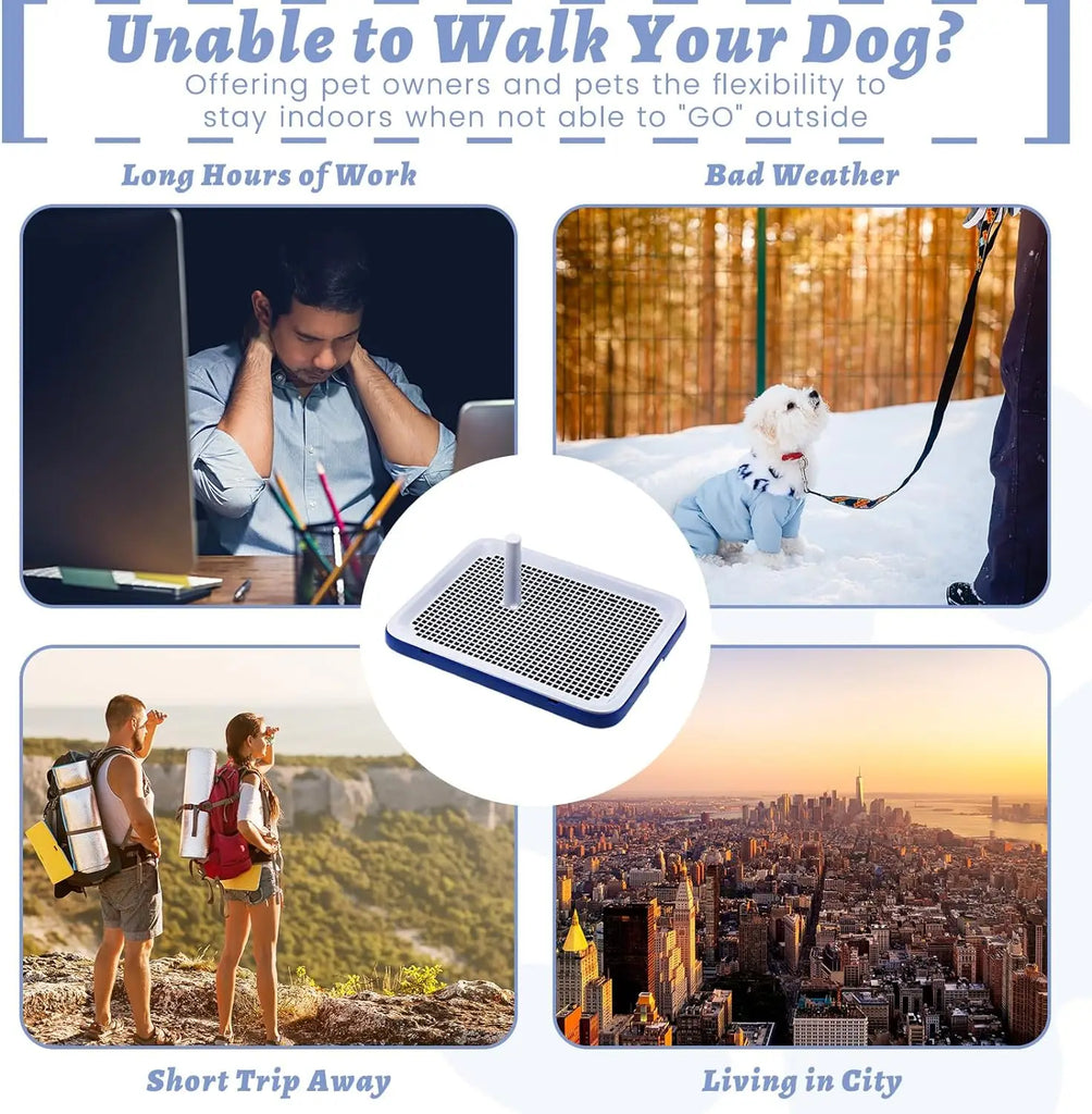 Reusable Dog Potty Training Tray – Non-Slip Puppy Pad Holder for Indoor & Outdoor Use
