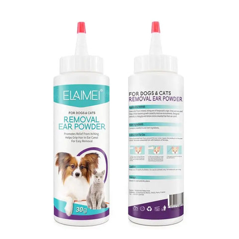 Dog Ear Powder 30G Ear Wash Powder Safe Dog Cleaner for Healthy Ears Odor Removal Pet Accessories Ear Cleaner for Rabbits Cats