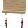Bird Swing Toy | Wooden Parrot Perch Stand with Chewing Beads | Cage Playground for Budgie Birds
